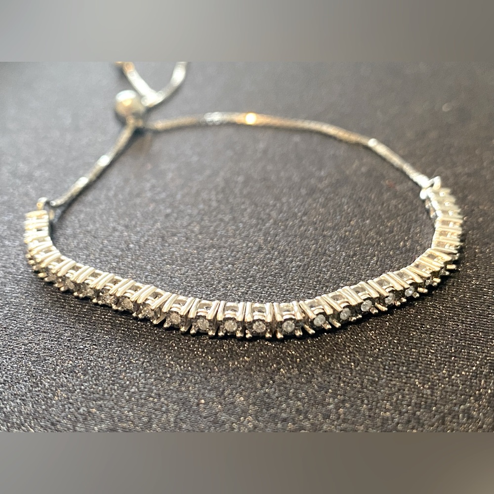 Diamond Bolo Tennis Bracelet Karizia SPA 1/2 Carat Sterling Silver